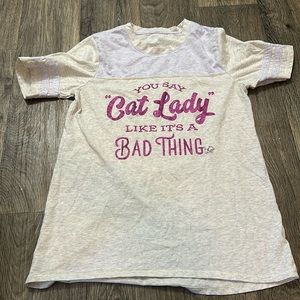 Disney "You Say Cat Lady Like It's a Bad Thing" 3/4 sleeve shirt